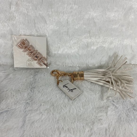 Bride accessory set Cosmetic Bags Keychain & Hair Bobby Pin - Picture 12 of 15